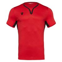 Canopus Shirt Shortsleeve RED/BLK S Elegant teknisk t-skjorte - Unisex